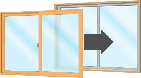 内窓リフォームイメージイラスト