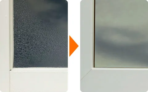 高断熱窓なら、ガラス面もサッシも結露しにくい！