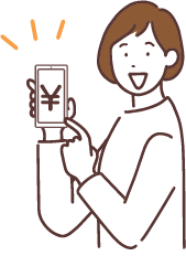 スマホを見せる女性