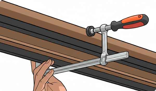 リクシル-カバー工法工程イメージ画像（上枠を仮固定）