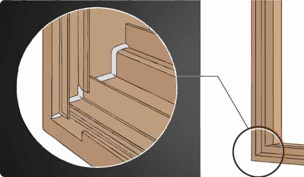 リクシル-カバー工法工程イメージ画像（下枠コーナー部のシーリング処理）