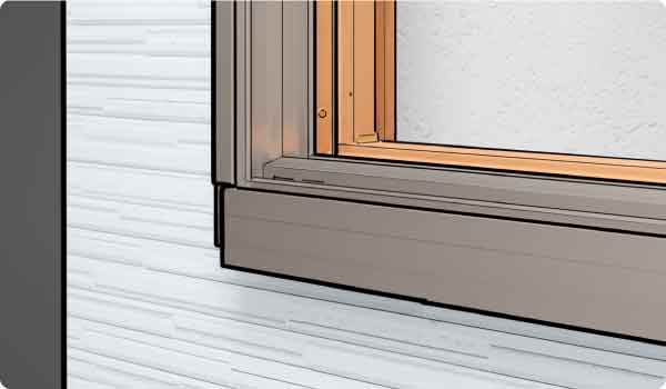 リクシル-カバー工法工程イメージ画像（化粧カバー）