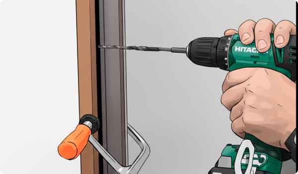 リクシル-カバー工法工程イメージ画像（室内側からねじで固定）