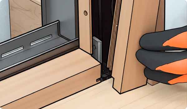 リクシル-カバー工法工程イメージ画像（樹脂アングルカバーと見切り材）