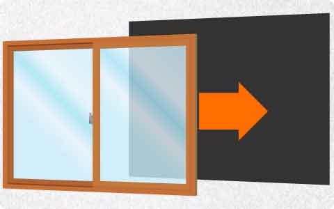 外窓交換（はつり工法）イメージイラスト