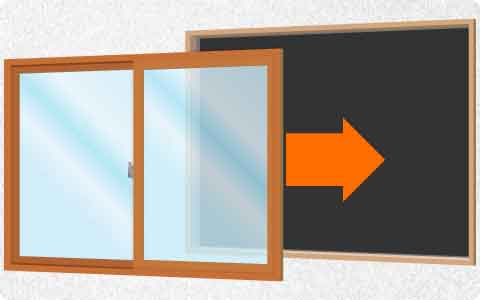 外窓交換（カバー工法）イメージイラスト