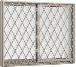 面格子付引違い窓_ﾋｼｸﾛｽ格子_外観_ｼｬｲﾝｸﾞﾚｰサーモス