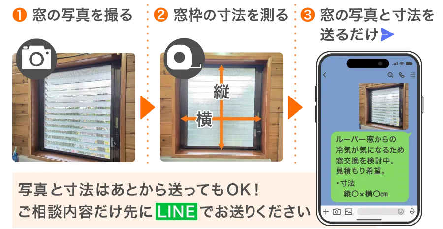窓交換LINE送信ステップ（pc）
